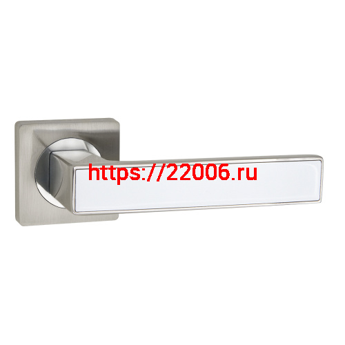 Ручка Ajax (Аякс) раздельная K.JK51.OPTIMA plus (OPTIMA plus JK) SN/WH-19 матовый никель/белый Ручка Ajax (Аякс) раздельная K.JK51.OPTIMA plus (OPTIMA plus JK) SN/WH-19 матовый никель/белый