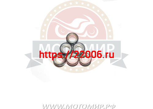 Ролик вариатора (компл 6 шт.) 16х13  6,5 гр GY6-50, 139QMB, (НАБОР)