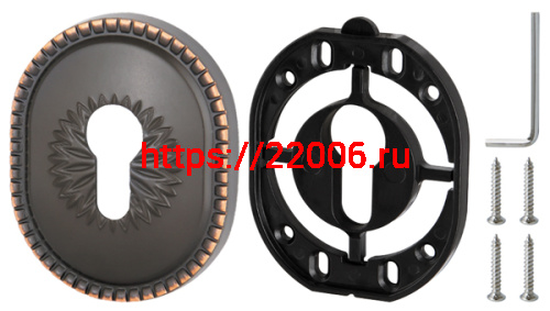 Накладка Armadillo (Армадилло) на цилиндр ESC.C.CL/OV (ET-DEC CL) ABL-18 темная медь фото 4