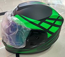 Мотошлем 103 черно-зеленый (L)