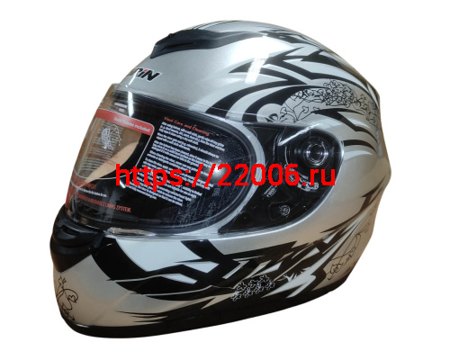 Шлем интеграл KIRIN K-22, черный, черн-крас матовый, черн-крас, размер M фото 2