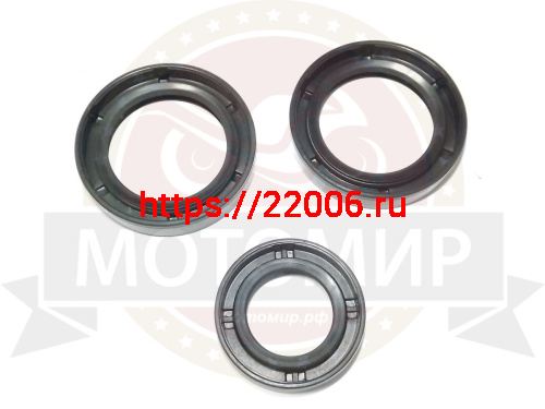 Набор сальников Муравей редуктора старого образца (49.4х33.4х8.5 (2шт), 24х38х7 (1шт)) фото 2