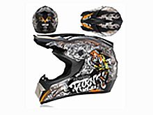 Мотошлем VIRTUE MD-905 Кросс черный с оранжевым граффити (L)