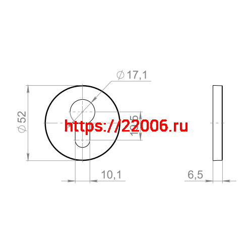 Накладка Fuaro (Фуаро) на цилиндр ET.R.ZLR52 SSC-16 сатинированный хром фото 3