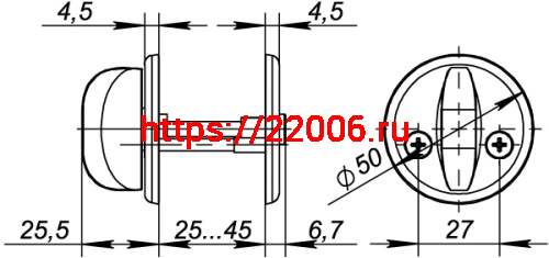 Ручка Fuaro (Фуаро) поворотная BK5x60.R.FIN001/HD (WC-001-CP) CP хром фото 3