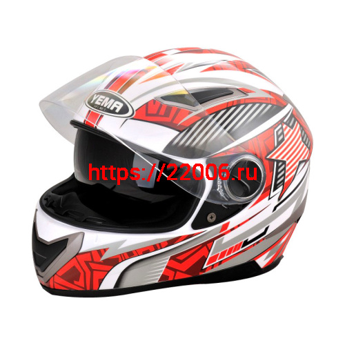 Мотошлем YM-826 красный (М)