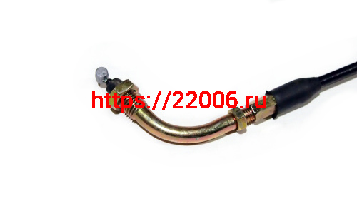 Трос газа L-1150мм, ход-100мм, загнутый, трицикл АЯКС-030/035 (S-NCZF020) фото 2 Трос газа L-1150мм, ход-100мм, загнутый, трицикл АЯКС-030/035 (S-NCZF020) фото 2