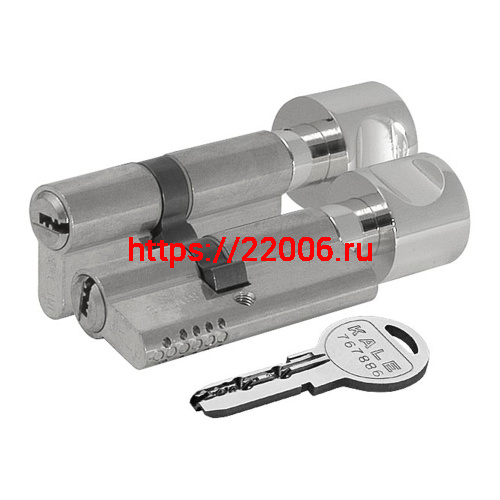 Цилиндровый механизм Kale kilit (Кале килит) с вертушкой 164 OBS SCE/66 (30+10+26) mm никель 5 кл. фото 4
