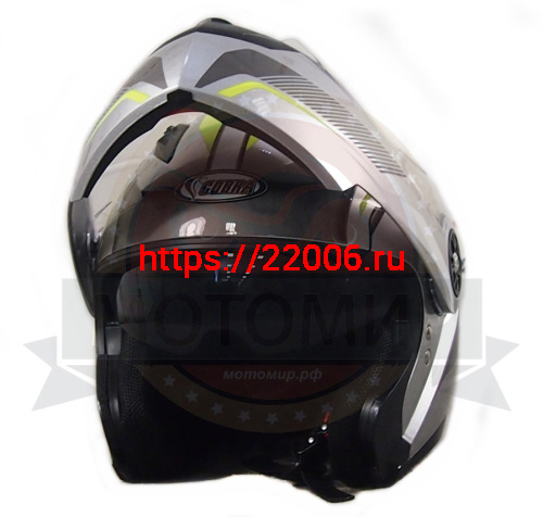 Шлем модуляр COBRA JK115, черный(7), белый с красным(4), серый(6), размеры M внутр.солнцезащ. ОЧКИ фото 5