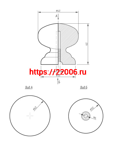 Ручка-кнопка veles (ВЕЛЕС) Палисандр фото 2