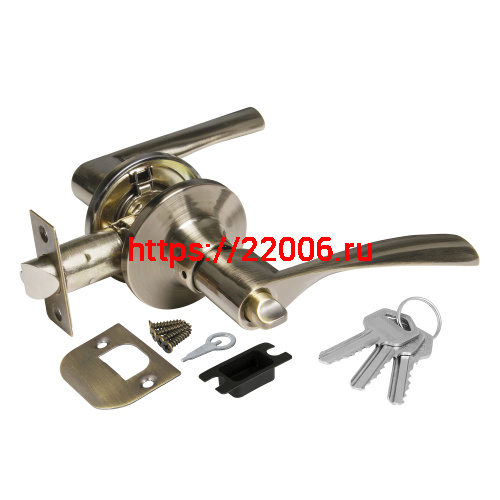 Ручка Ajax (Аякс) защелка DK610 AB-ET (6010 AB-E) (кл./фик.) бронза