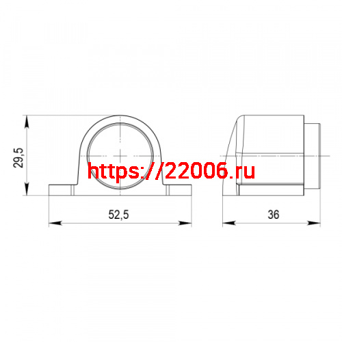 Упор Punto (Пунто) дверной напольный DFIX/MF52 (DSM-52) магнитный CP-8 хром фото 3