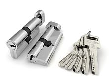 Цилиндровый Fuaro (Фуаро) механизм (R602/90) R6002Knob90(40+10+40) CP хром 5Key с вертушкой