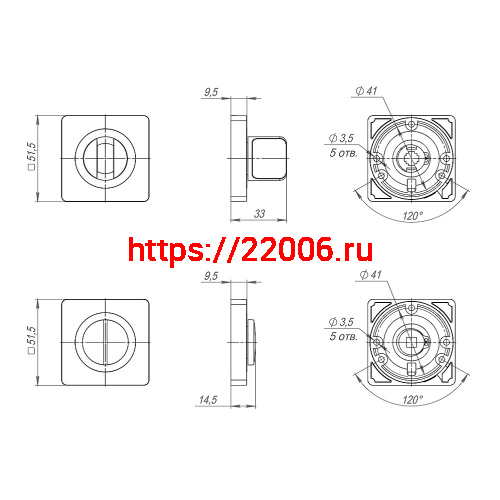 Ручка Ajax (Аякс) поворотная BK6.K.JK51 (BK6 JK) ABG-6 зелёная бронза фото 3