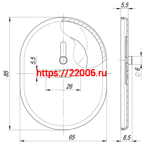 Накладка Fuaro (Фуаро) на сувальдный замок ESC.S-lift.SF/OV.476 (ESC 476) с шторкой AB зелёная бронза фото 3