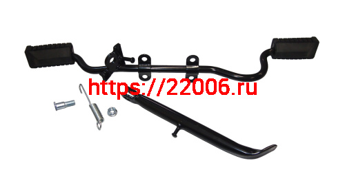 Подножка водителя центральная RAID с изгибом под глушит.(с подставкой боковой) (НАБОР) Подножка водителя центральная RAID с изгибом под глушит.(с подставкой боковой) (НАБОР)