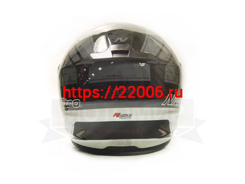 Шлем интеграл NITRO N2400 PIONEER (Black/Gun/White/Silver), размер L (6 шт в кор.) фото 4 Шлем интеграл NITRO N2400 PIONEER (Black/Gun/White/Silver), размер L (6 шт в кор.) фото 4