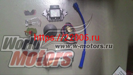 Электронное зажигание Муравей в сборе с катушкой+ВВ провод с колпачком (Россия) Электронное зажигание Муравей в сборе с катушкой+ВВ провод с колпачком (Россия)