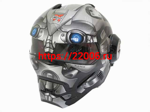 Мотошлем закрытый MASEI 610 Bumblebee серый (L) Мотошлем закрытый MASEI 610 Bumblebee серый (L)