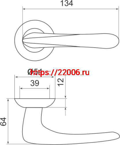 Ручка Armadillo (Армадилло) раздельная R.LD54.Pava (Pava LD42) AB/GP-7 бронза/золото фото 3