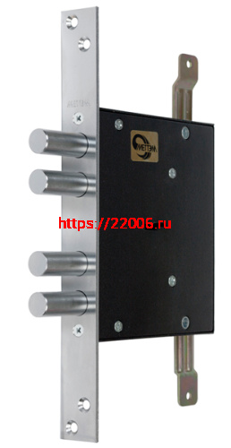 Замок Mettem (Меттэм) врезной сувальдный ЗВ8 141.1.0 с тягами (ЗВСП-2Т-1) L-16, 5 кл.