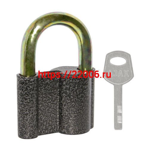Замок Ajax (Аякс) навесной PD-4060 (PD-40-60) 3 fin key /коробка