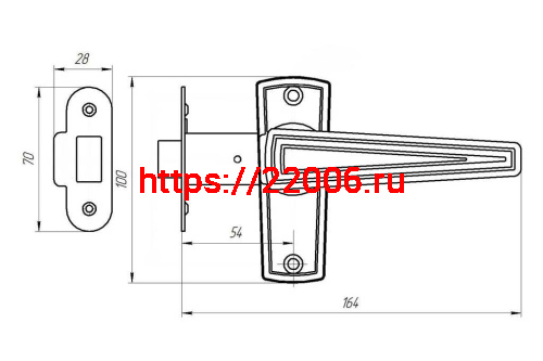 Защелка Zenit (Зенит) ЗЩ2.01 (серебро) фото 2