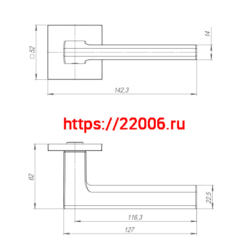 Ручка Ajax (Аякс) раздельная K.JS51.MARCO (MARCO JS) SN-3 матовый никель фото 2