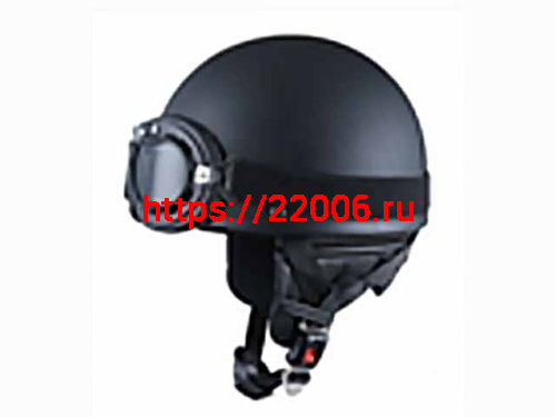 Мотошлем VIRTUE MD-510 ретро черный матовый (XL) без очков