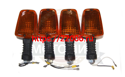 Боковой фонарь (BF-01)  квадратный с лампочками (ТСП) (компл. 4 шт) (Россия)