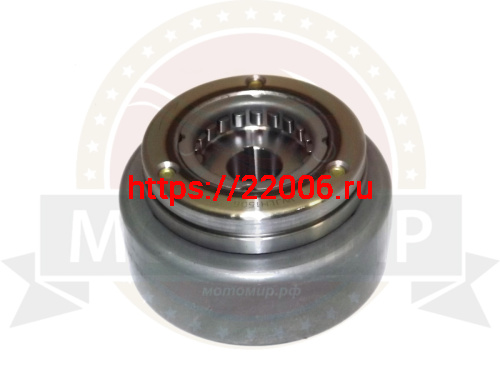 Маховик зажигания 166FMM в сборе с муфтой (E04-1) (НАБОР) фото 2