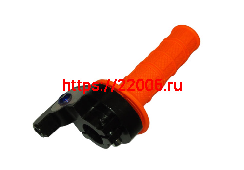 Ручка руля правая (газа) TTR 50-250 в сборе (с резинкой) короткоходая с корпусом + ручка лев (38386) фото 4