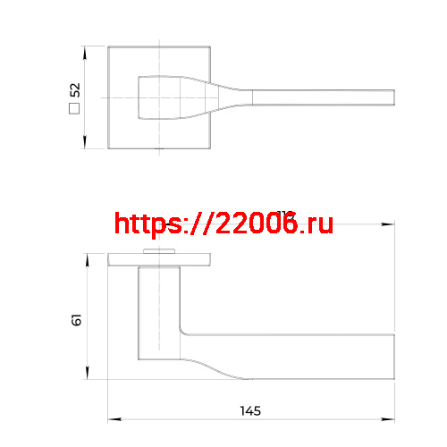 Ручка Ajax (Аякс) раздельная K.JS51.SALTO SSG-39 сатин.золото фото 3